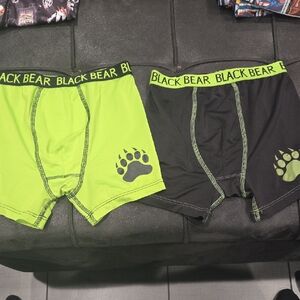 Black Bear Kids Boxer Briefs - Green and Black